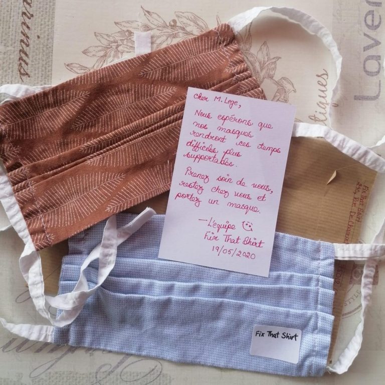 Masks donated by social entrepreneurs
